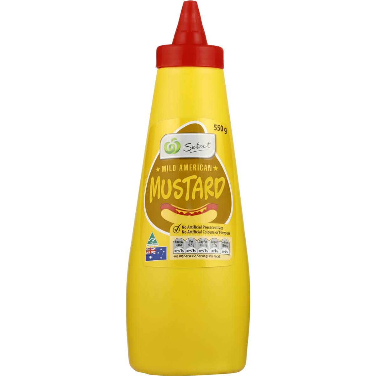 Woolworths Select Mustard Mild 550g Woolworths