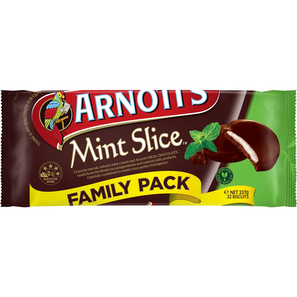 Arnott's Mint Slice Family Pack 337g Woolworths