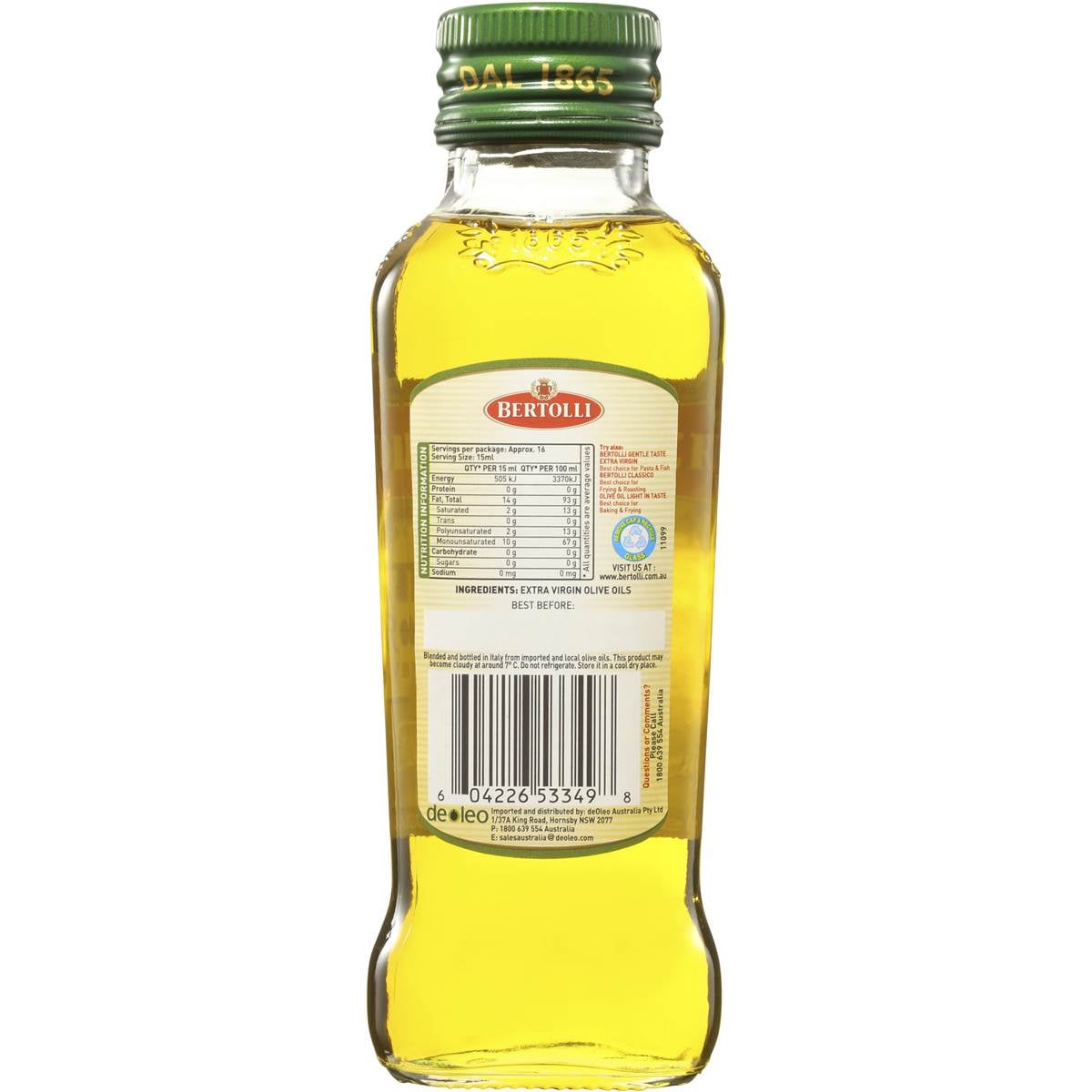 Bertolli Extra Virgin Olive Oil 250ml Woolworths