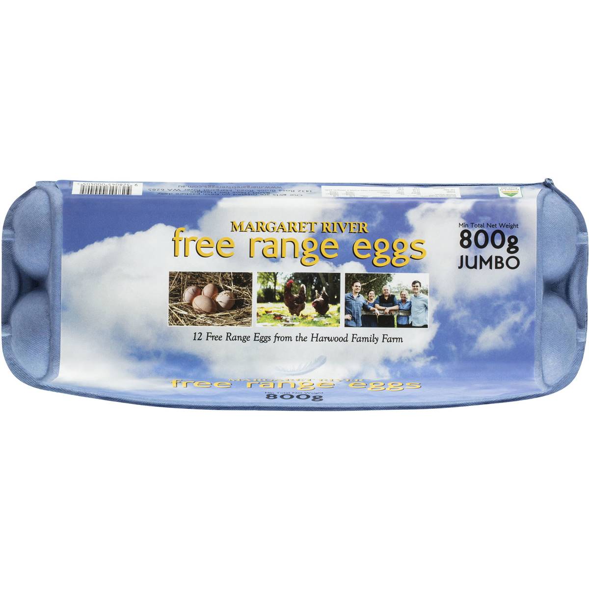 Margaret River 12 Jumbo Free Range Eggs 800g Woolworths