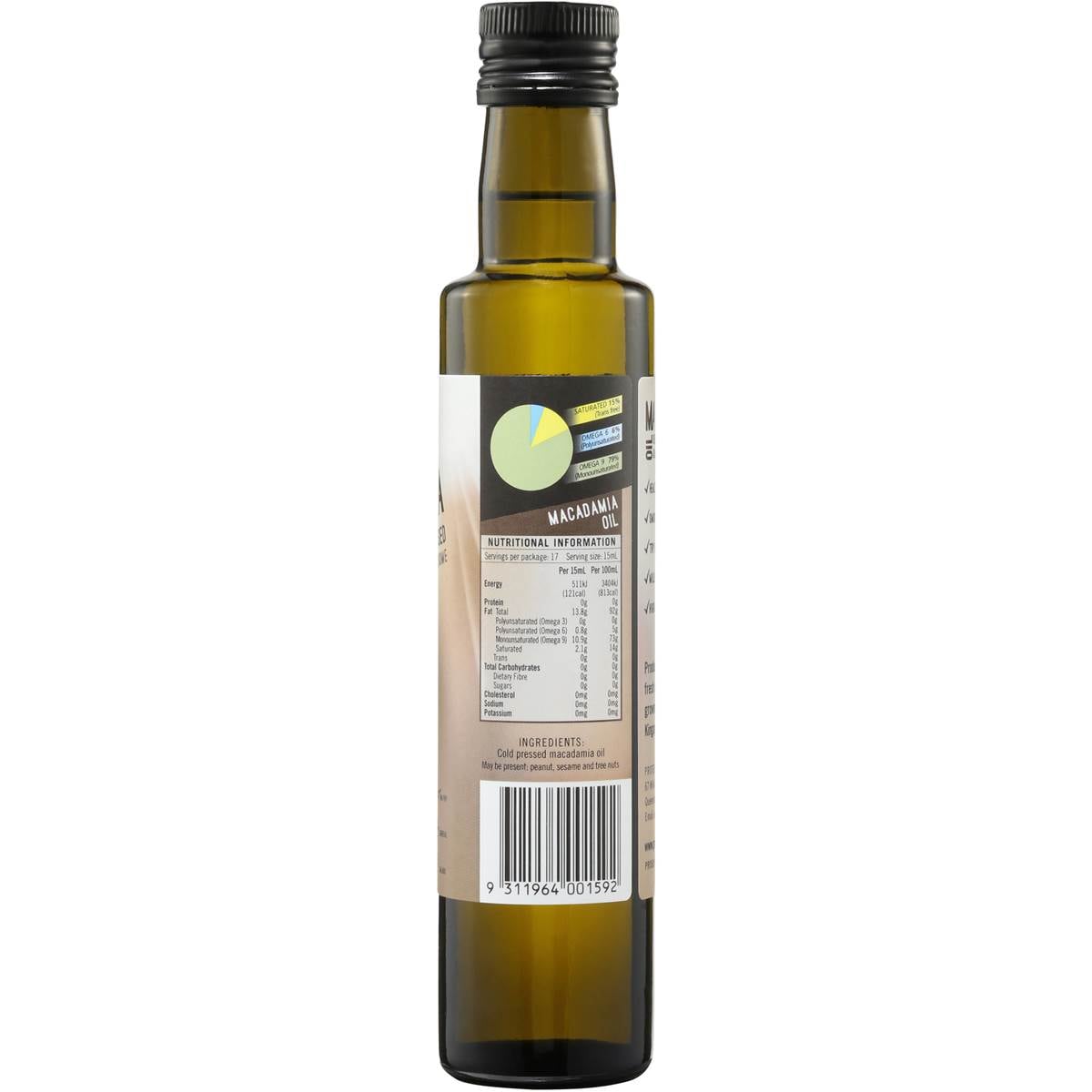 Pressed Purity Macadamia Oil 250ml Woolworths