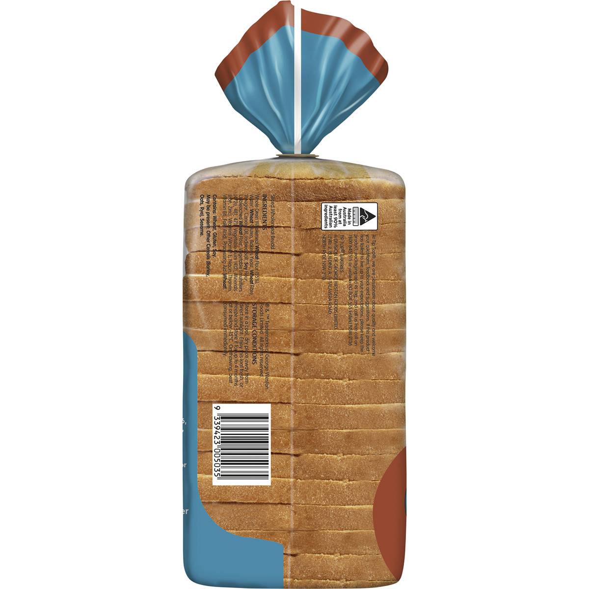 Tip Top Bakery The One Wholemeal Sandwich Slice Bread Loaf 700g