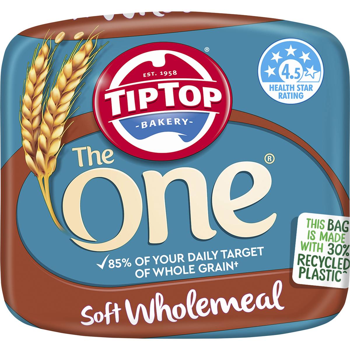 Tip Top Bakery The One Wholemeal Sandwich Slice Bread Loaf 700g ...