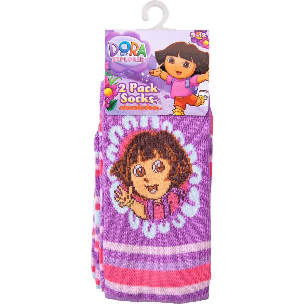 Dora The Explorer Socks Girls Size 9 - 12 2 Pack | Woolworths