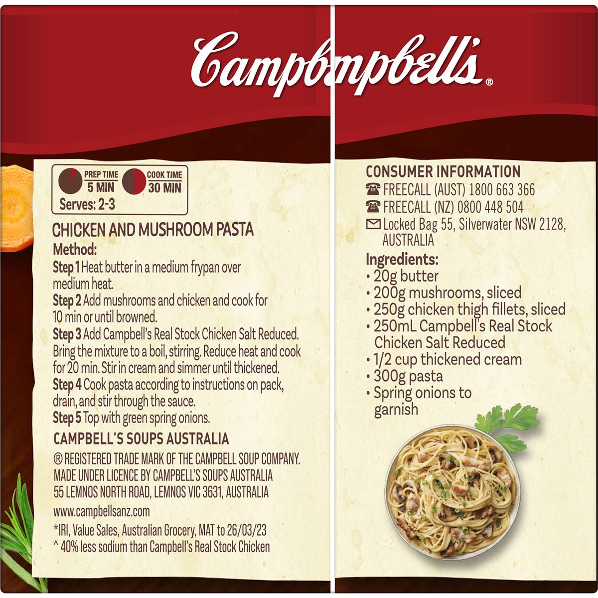 Campbell's Real Stock Salt Reduced Chicken 250ml Woolworths