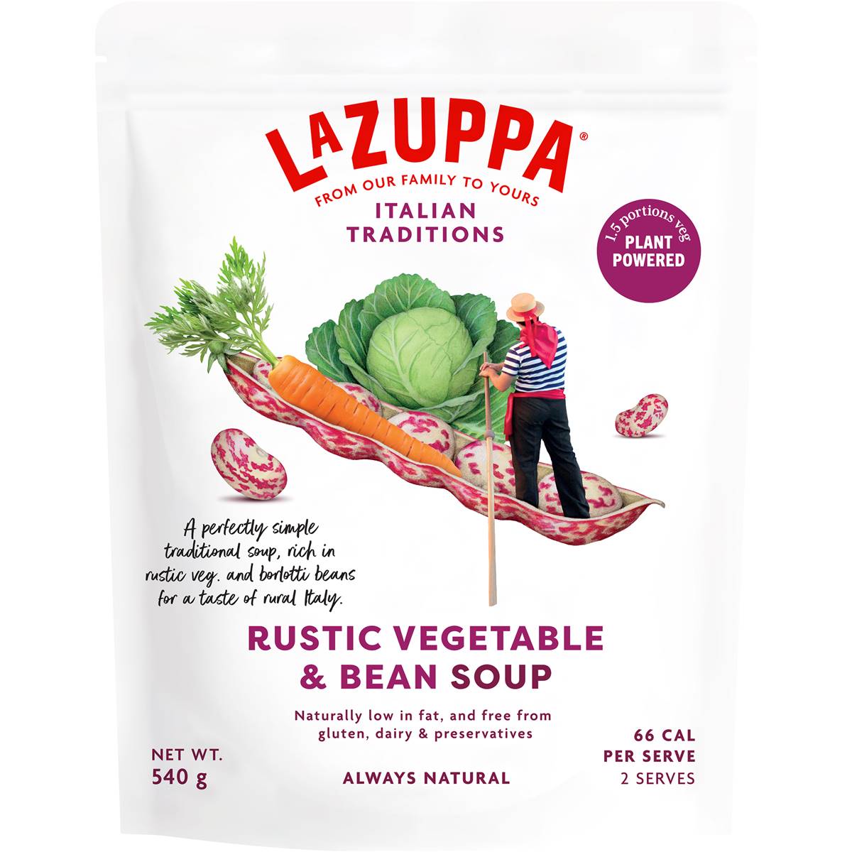 La Zuppa Soup Pouch Rustic Vegetable 540g Woolworths