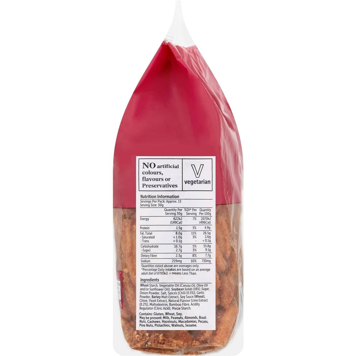 Woolworths Soya Crisps Chilli & Lime Snacks 400g Pack Woolworths