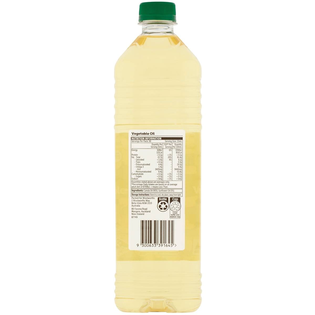 Woolworths Vegetable Oil 750ml Woolworths