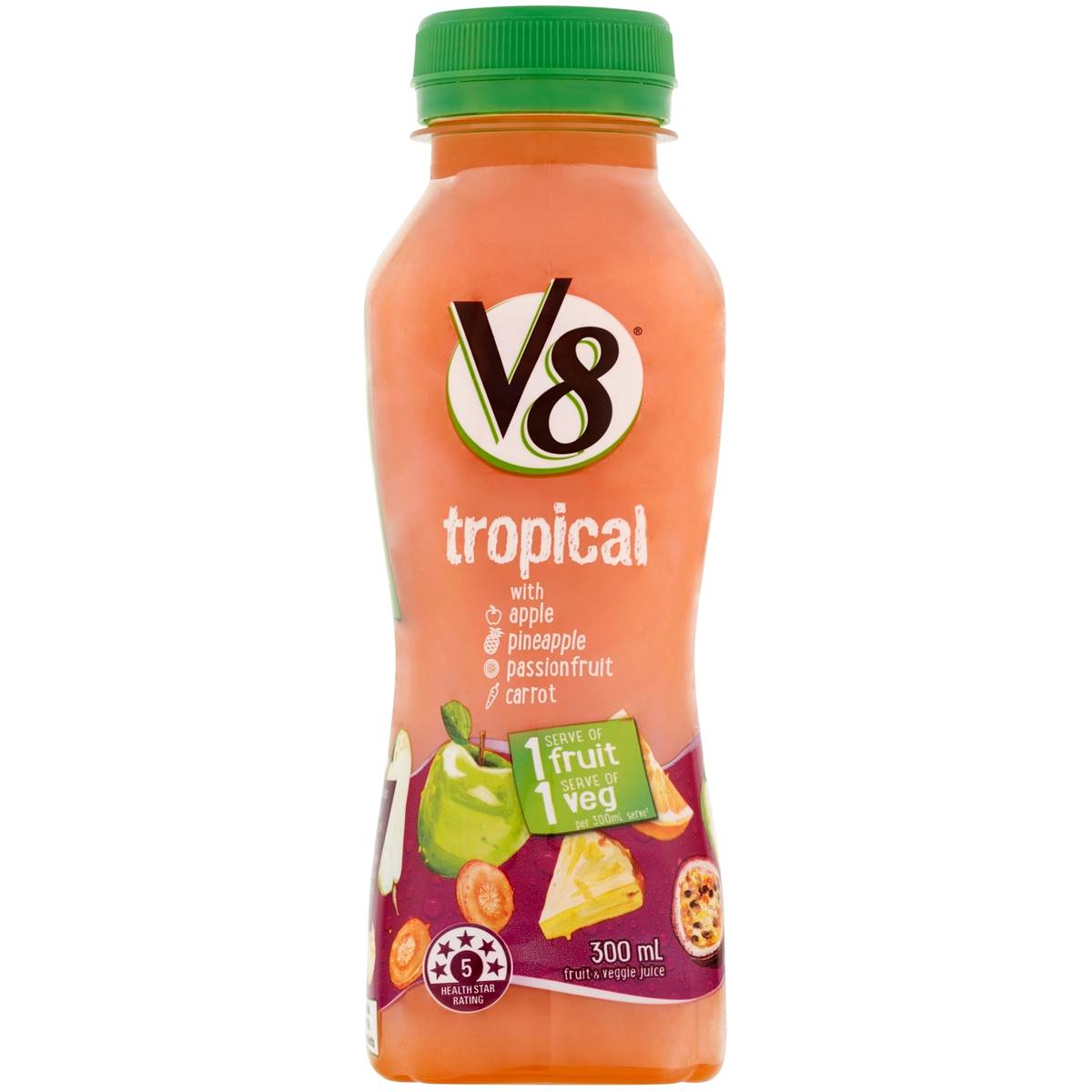 V8 Fruit & Veggie Juice Tropical Fusion 300ml Woolworths