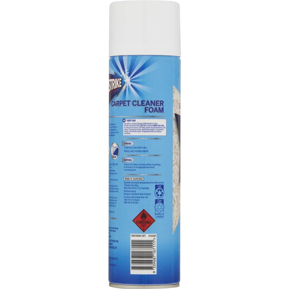 Strike Carpet Cleaner Foam 500g Woolworths