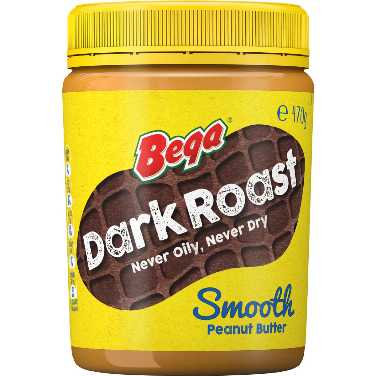 Bega Dark Roast Smooth Peanut Butter 470g Woolworths