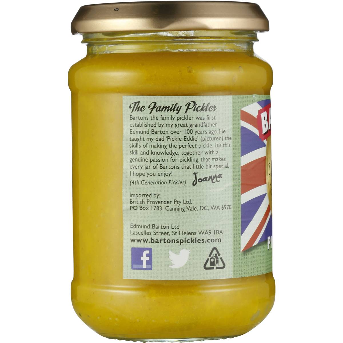 Bartons Pickles Piccalilli 270g | Woolworths