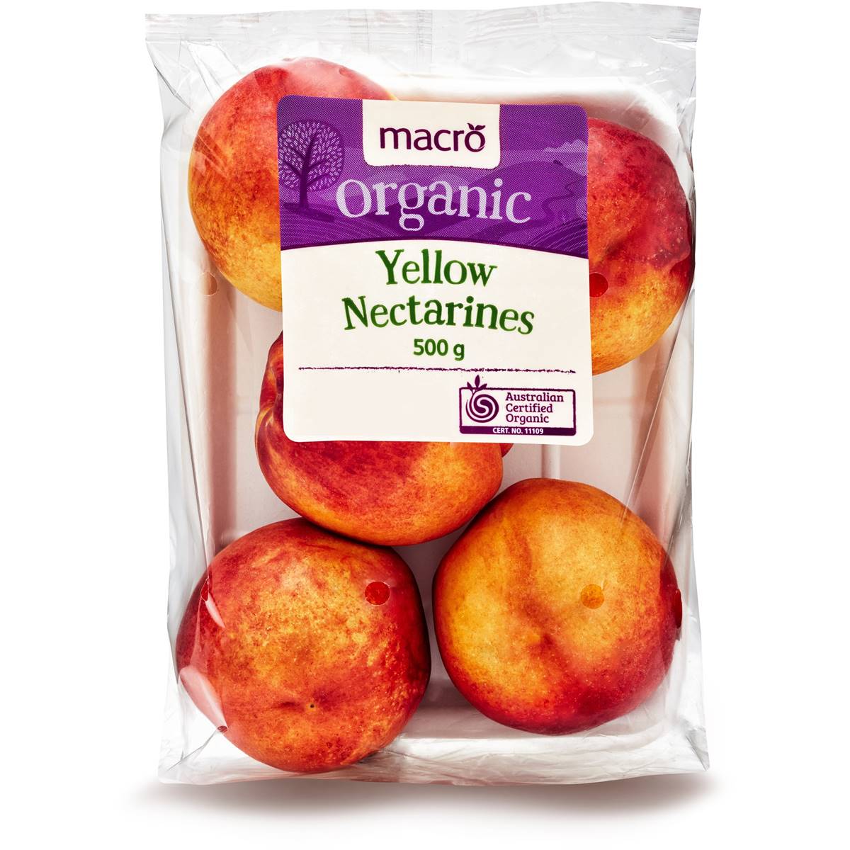 Macro Yellow Nectarine Organic 500g Woolworths