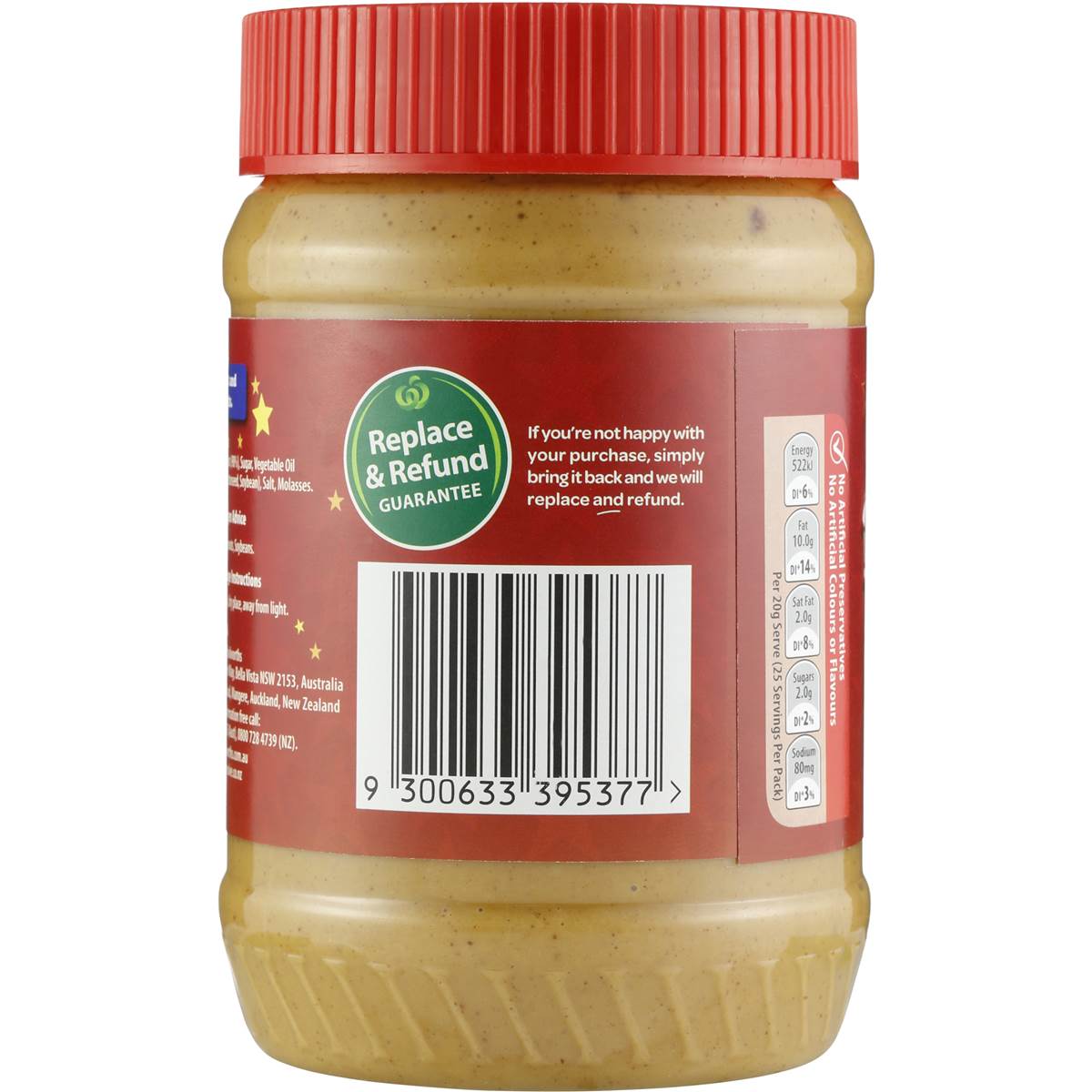 Woolworths Select American Style Crunchy Peanut Butter 500g Woolworths