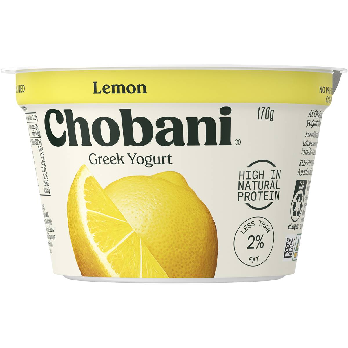 Chobani Lemon Greek Yogurt 170g Woolworths