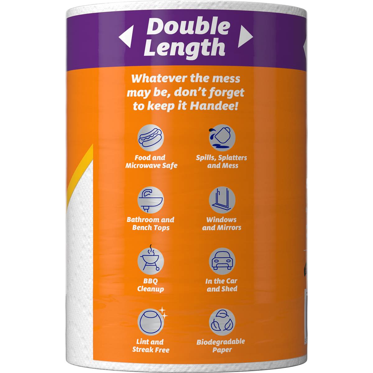 Handee Ultra Double Length Paper Towel White 360 Sheets 3 Pack Woolworths