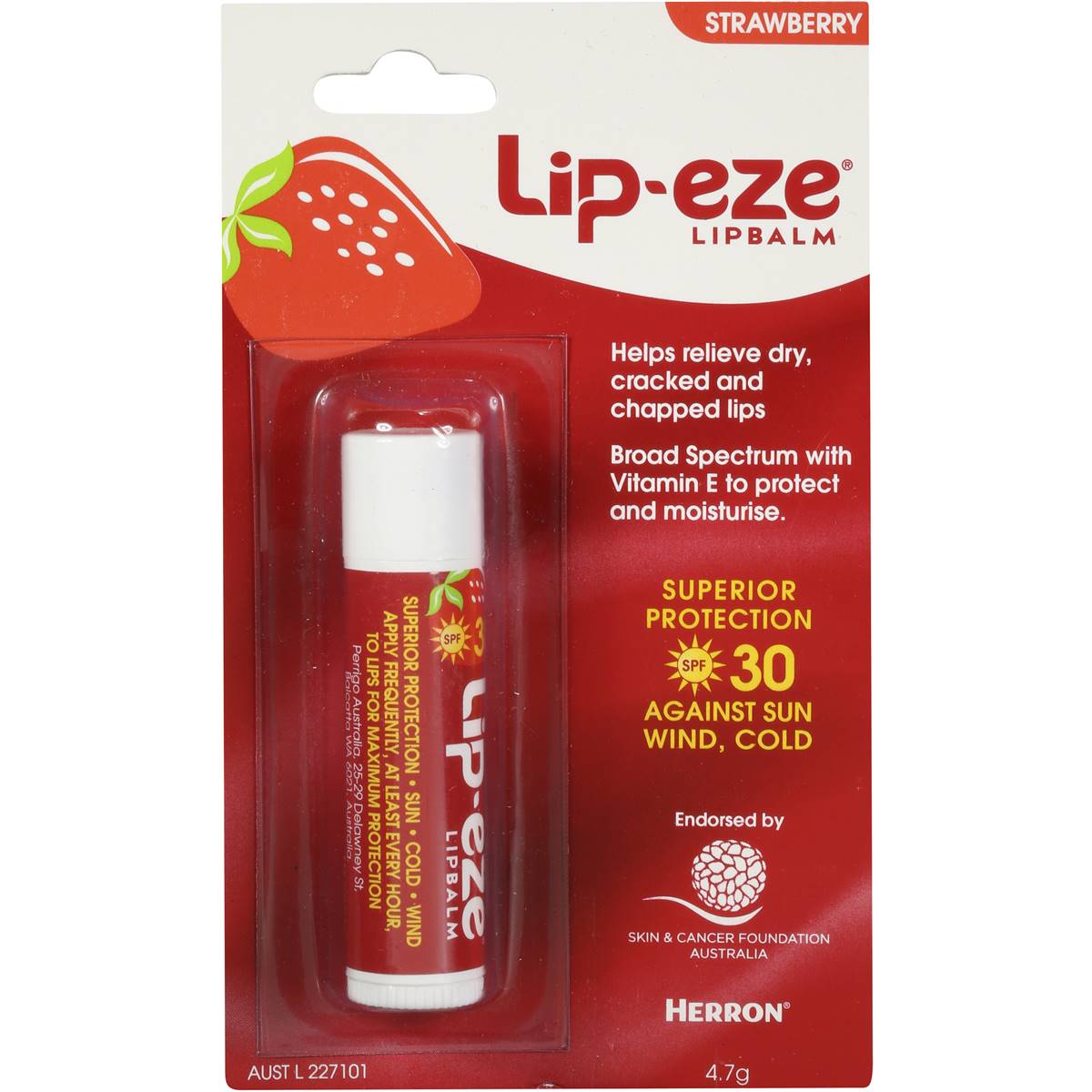 Lip Eze Lip Care Balm Spf 30+ 4.7g Woolworths