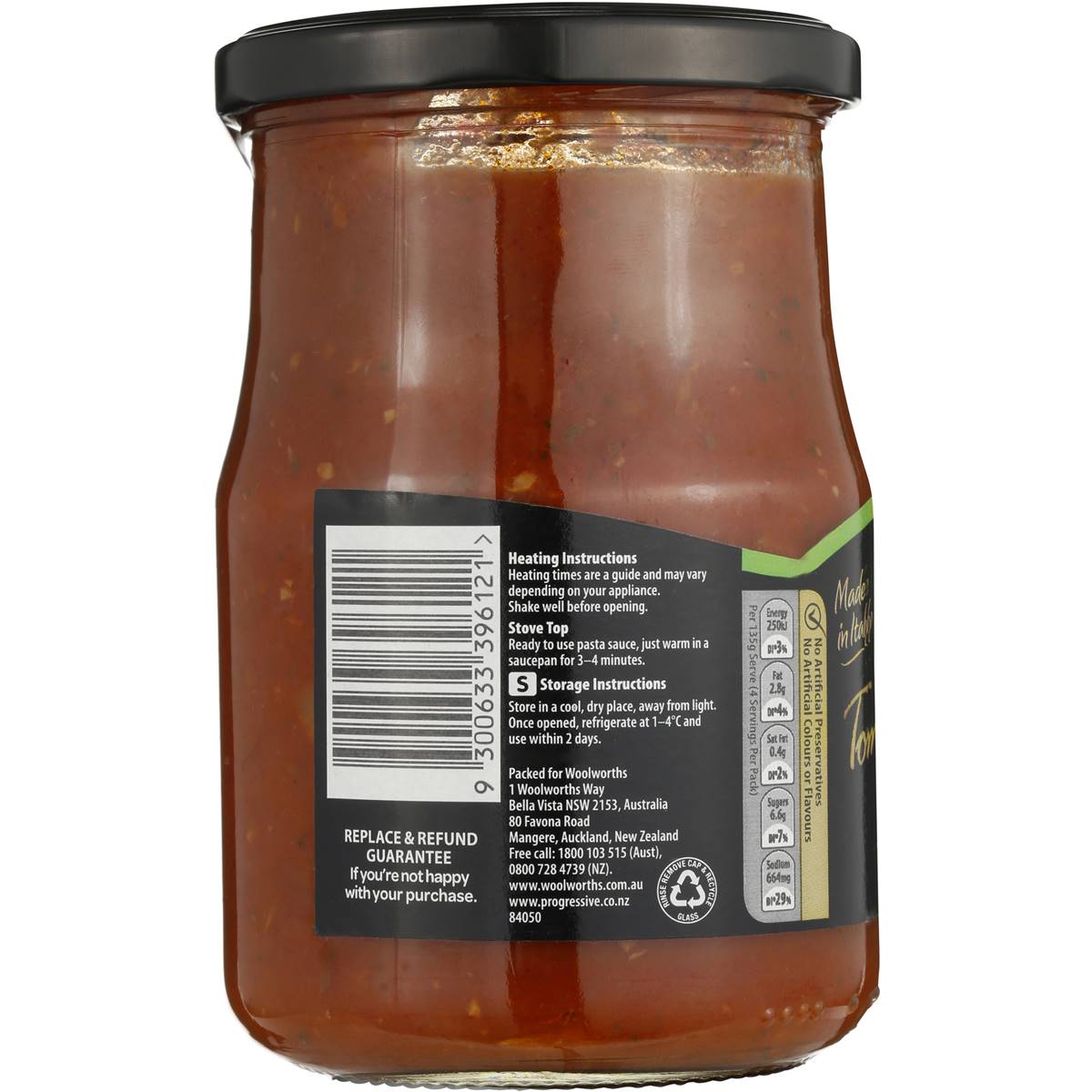 Select Pasta Sauce Tomato Onion Garlic 540g Woolworths