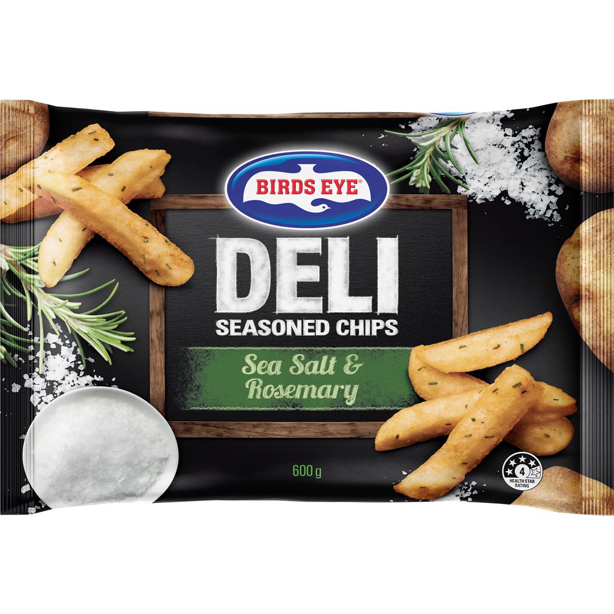 Birds Eye Deli Seasoned Chips Sea Salt & Rosemary 600g Woolworths