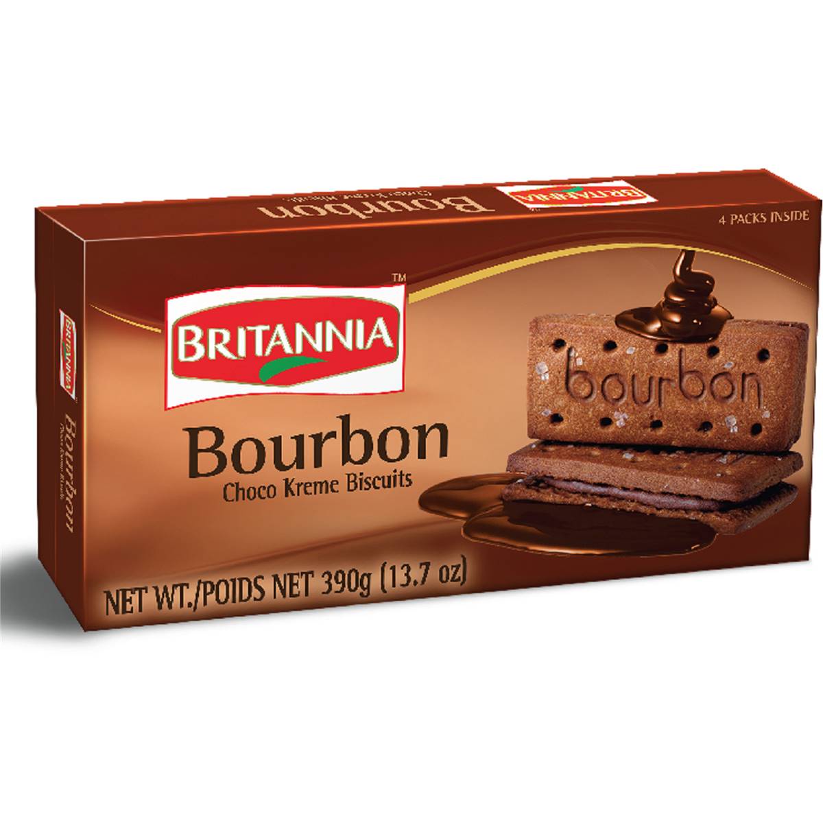 Britannia Bourbon Chocolate Biscuits 390g Woolworths