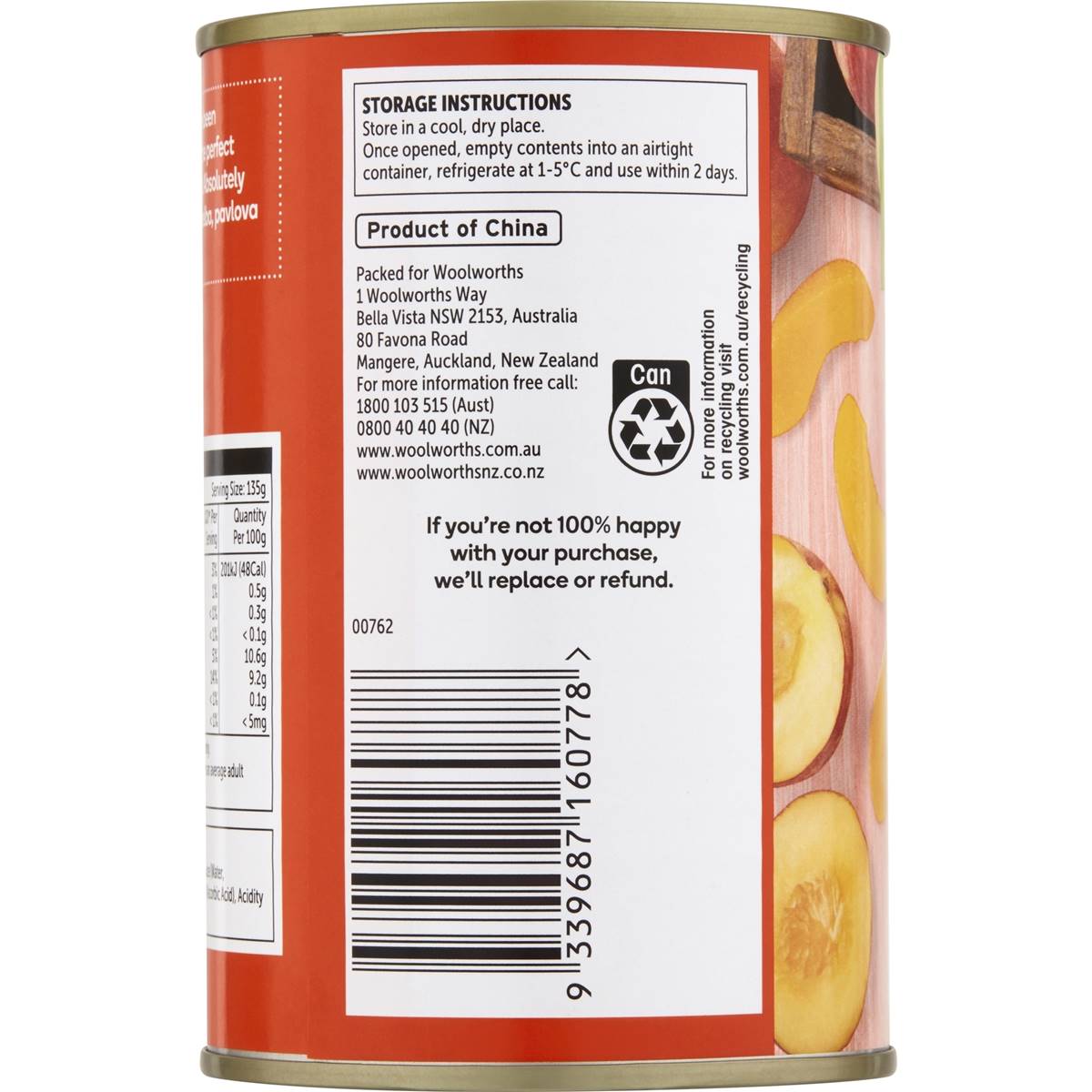 Woolworths Peach Slices In Juice 410g Woolworths