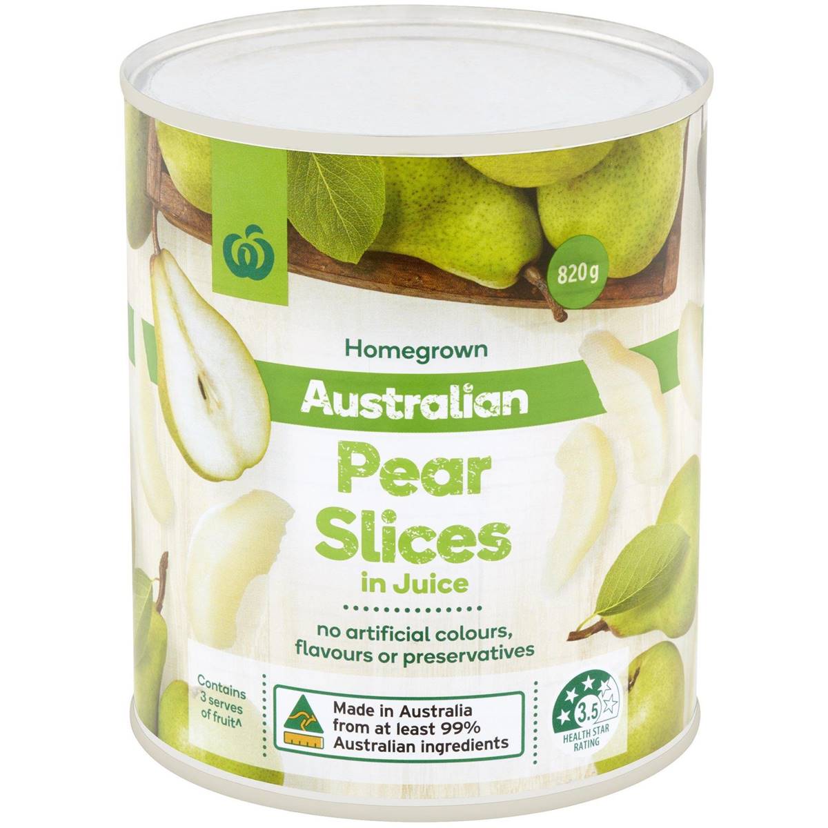 Woolworths Pear Slices In Juice 820g Woolworths