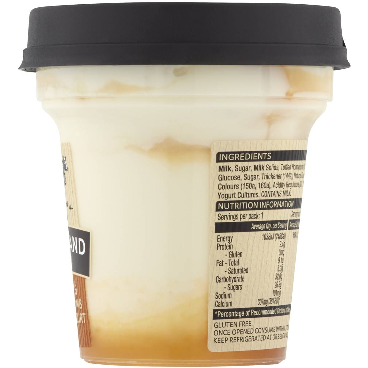 Gippsland Dairy Twist Toffee Yoghurt 160g Woolworths