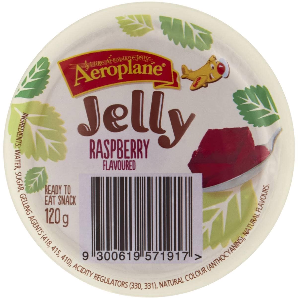 Aeroplane Ready To Eat Jelly Cup Snack Raspberry Flavour 120g Woolworths