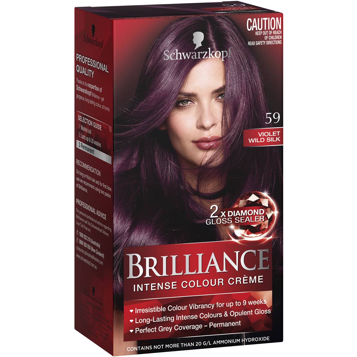 Schwarzkopf Brilliance 59 Violet Wild Silk Each Woolworths