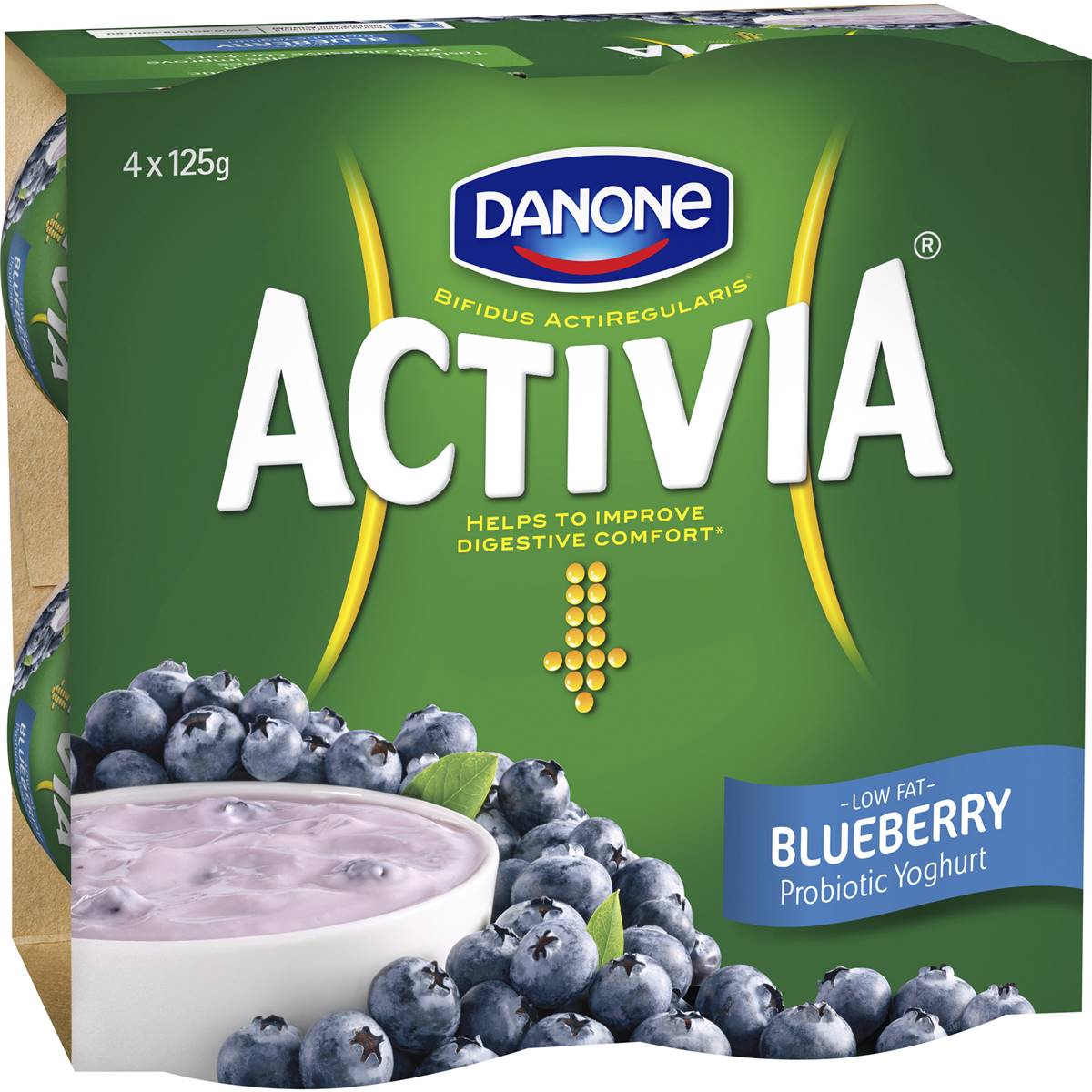 Danone Activia Low Fat Yoghurt Blueberry