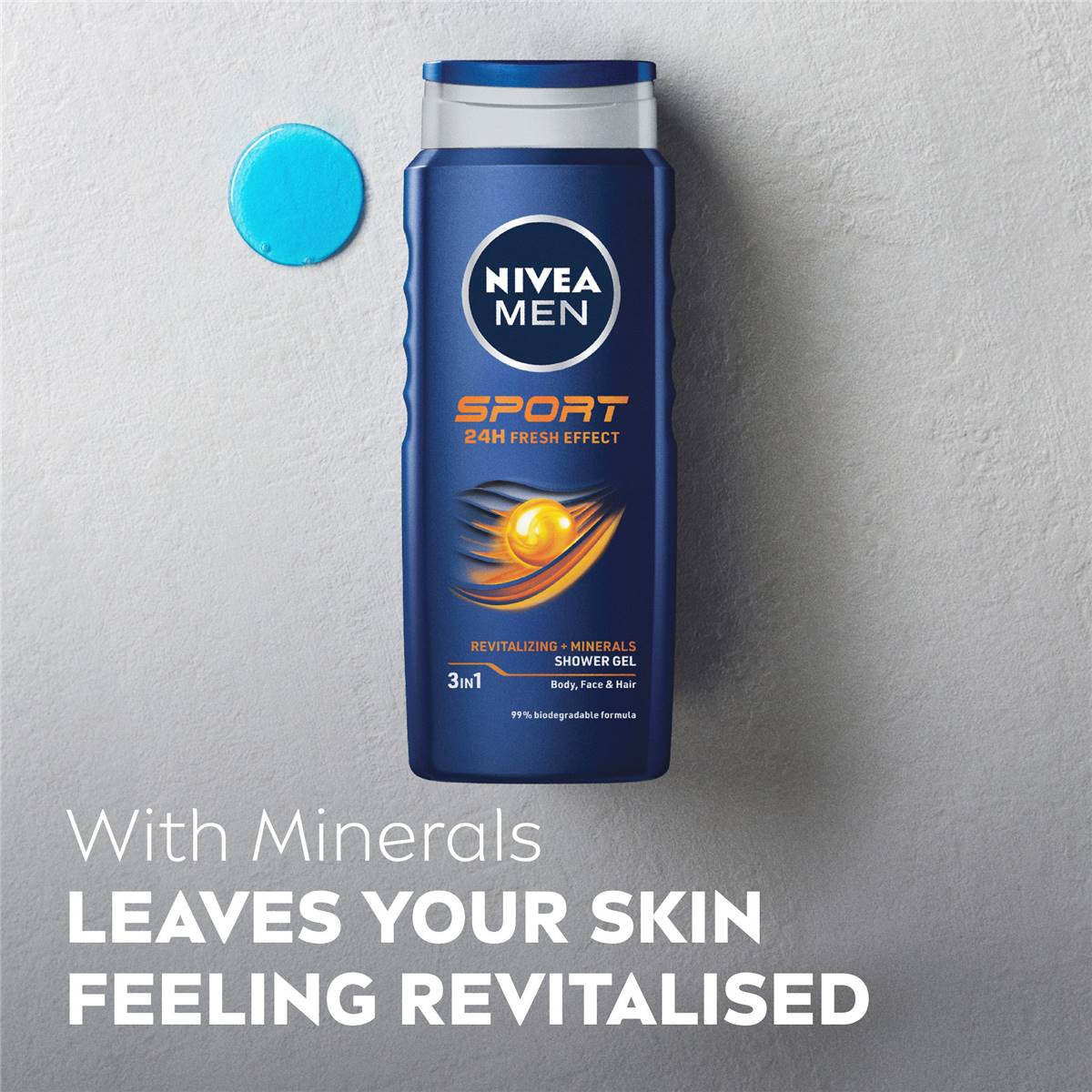 Nivea Men Sport Shower Gel & Body Wash 24 Hour Effect 500ml Woolworths