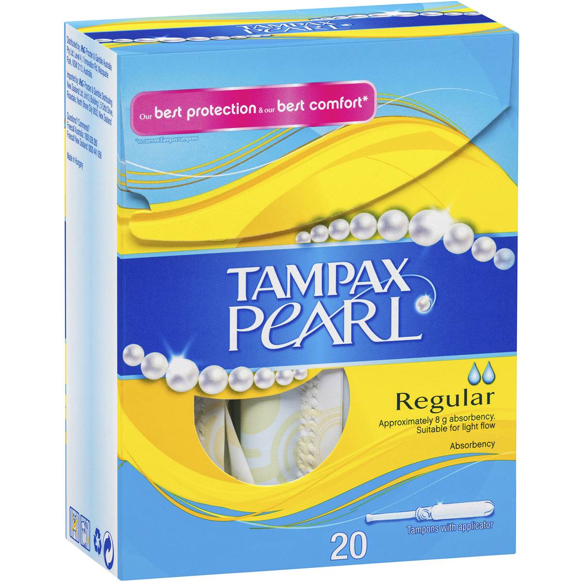 Tampons, Plastic Applicator, Retail Pack, Regular Absorbency