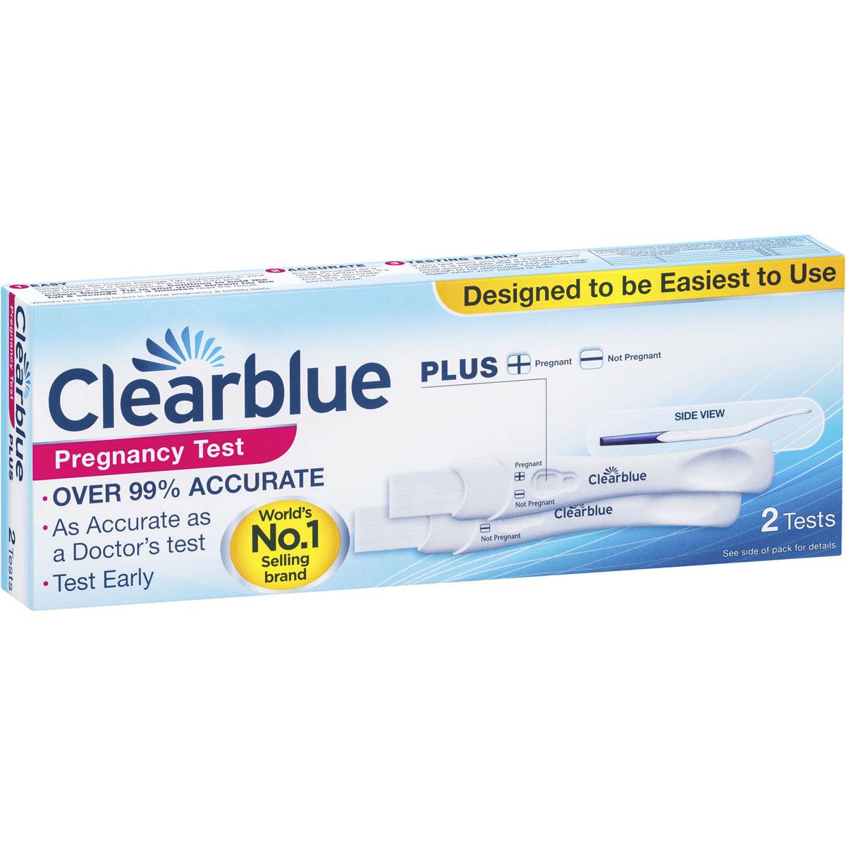 Clearblue Plus Pregnancy Test 2pk | Woolworths