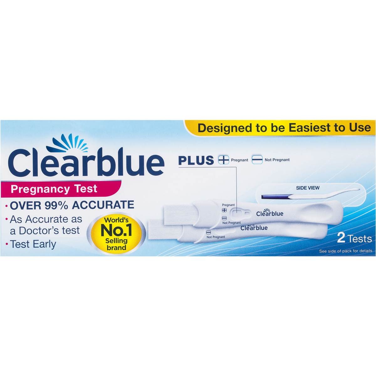 Clearblue Plus Pregnancy Test 2pk Woolworths