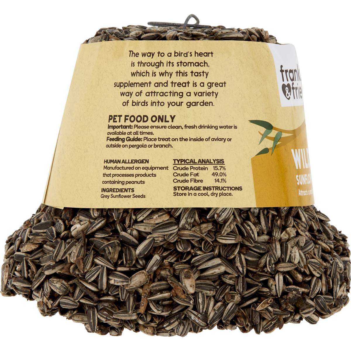 Frankie & Friends Wild Bird Sunflower Seed Bell Treat 585g Woolworths