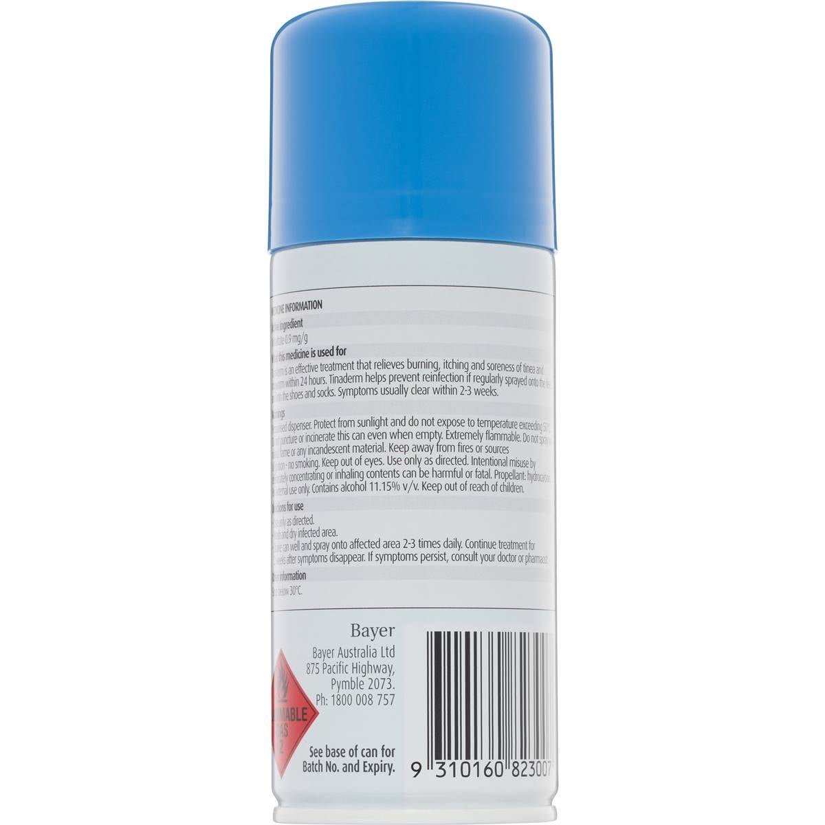 Canesten Tinaderm Antifungal Powder Spray 100g Woolworths