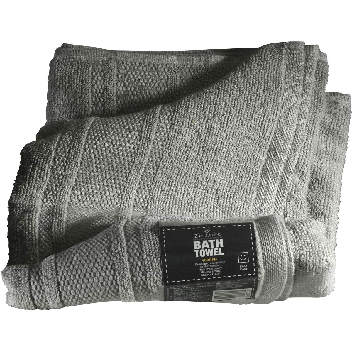 Essentials Bath Towel Capcin 68x130cm Each Woolworths