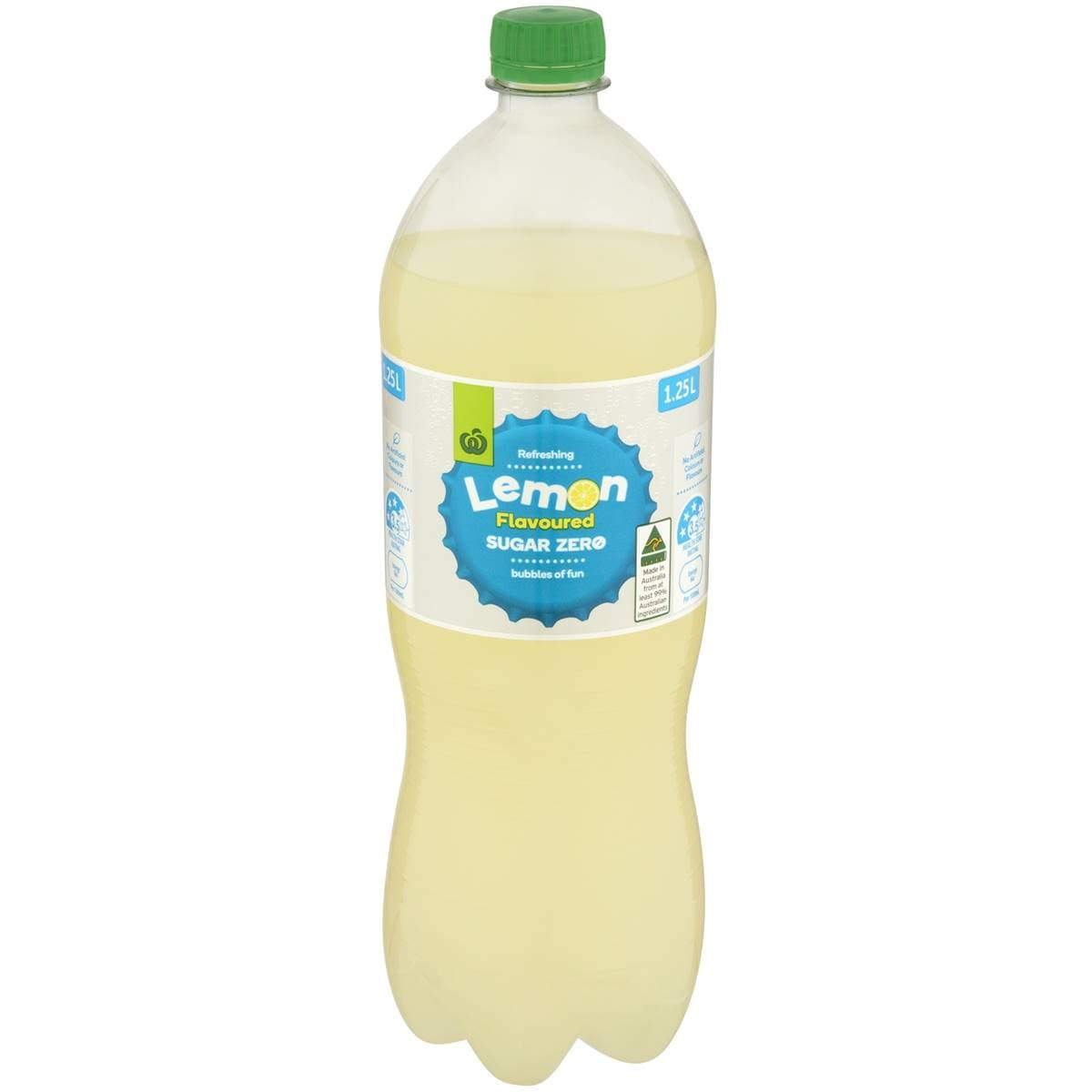 Woolworths Lemon Zero Sugar Bottle 1.25l Woolworths