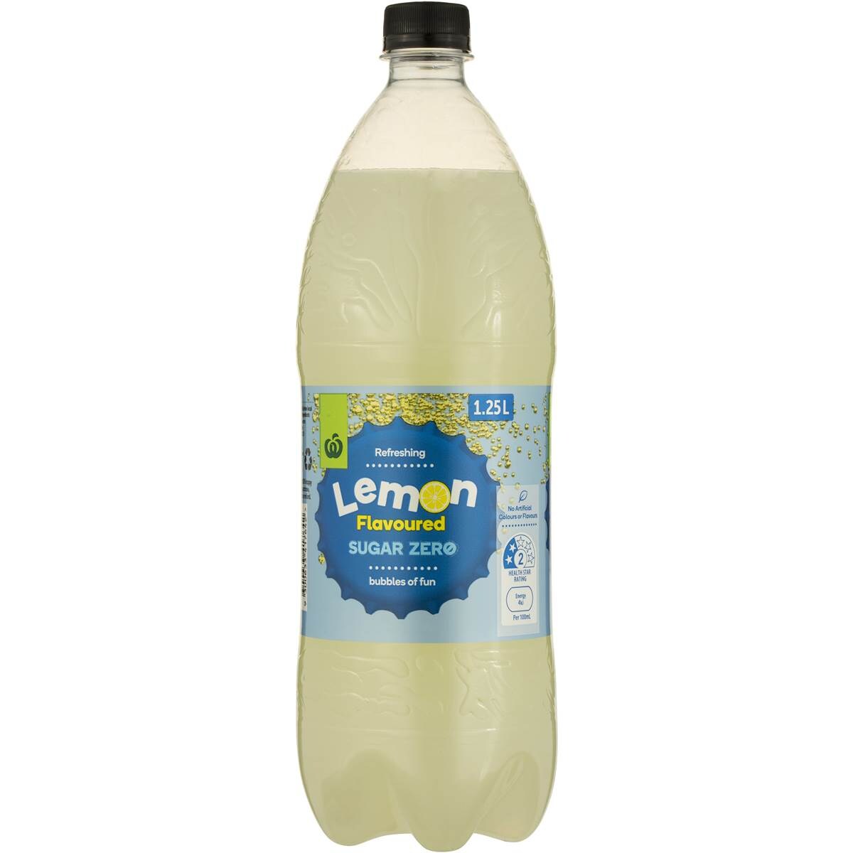 Woolworths Lemon Zero Sugar Bottle 1.25l Woolworths