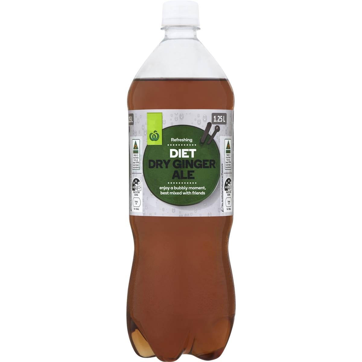 Woolworths Diet Dry Ginger Ale 1.25l Woolworths