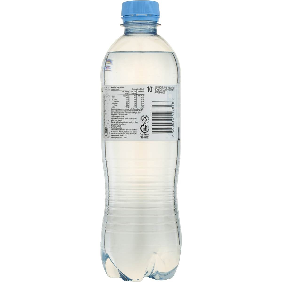 Woolworths Lightly Sparkling Spring Water 500ml Woolworths