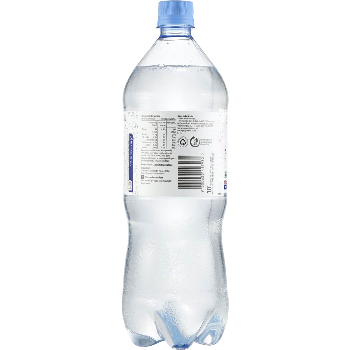 Woolworths Select Berry Flavoured Spring Water 1.25l Woolworths