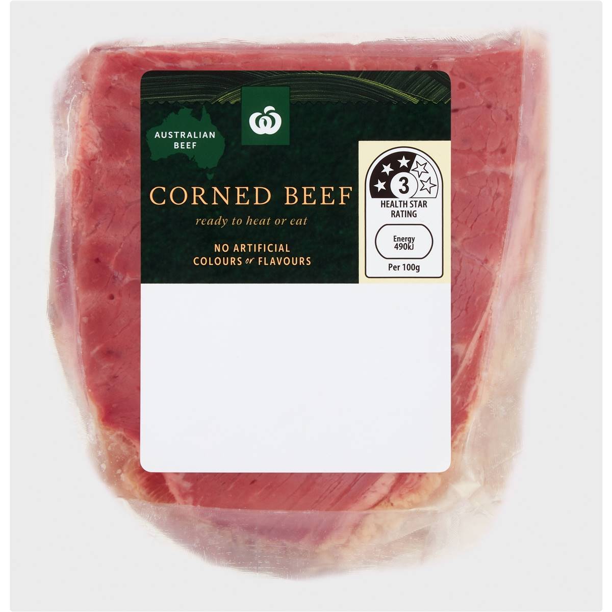 Woolworths Corned Beef Silverside Cooked Portion 500g 1.1kg Woolworths
