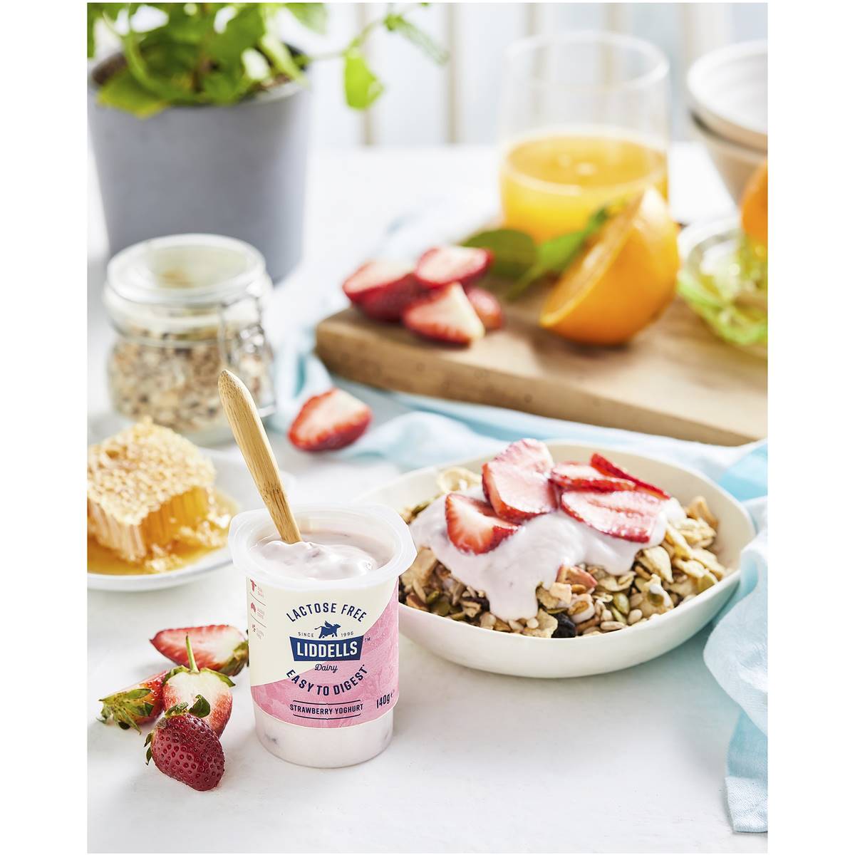 Liddells Lactose Free Yoghurt Strawberry 140g X 4 Pack Woolworths