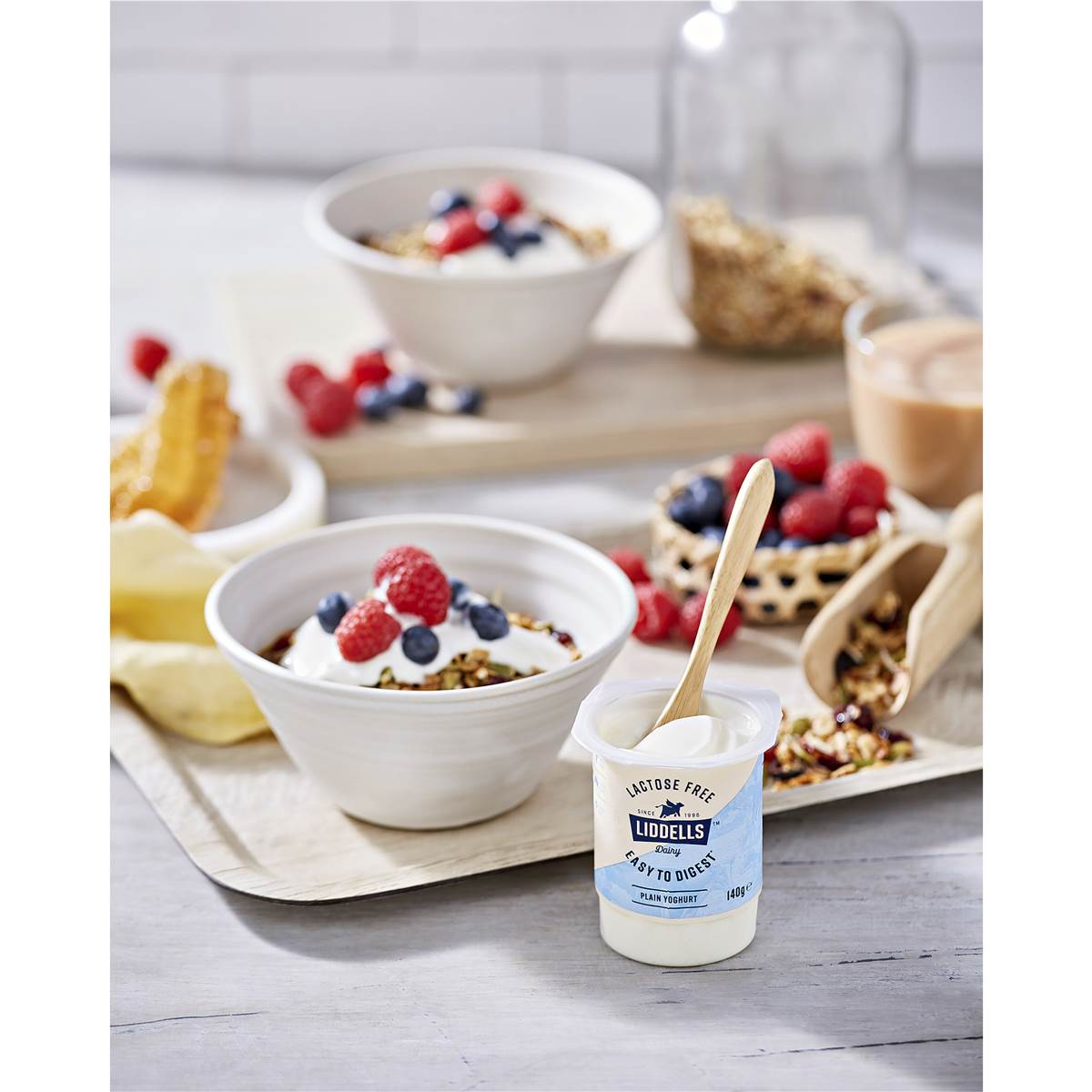 Liddells Lactose Free Yoghurt Plain 140g X 4 Pack Woolworths