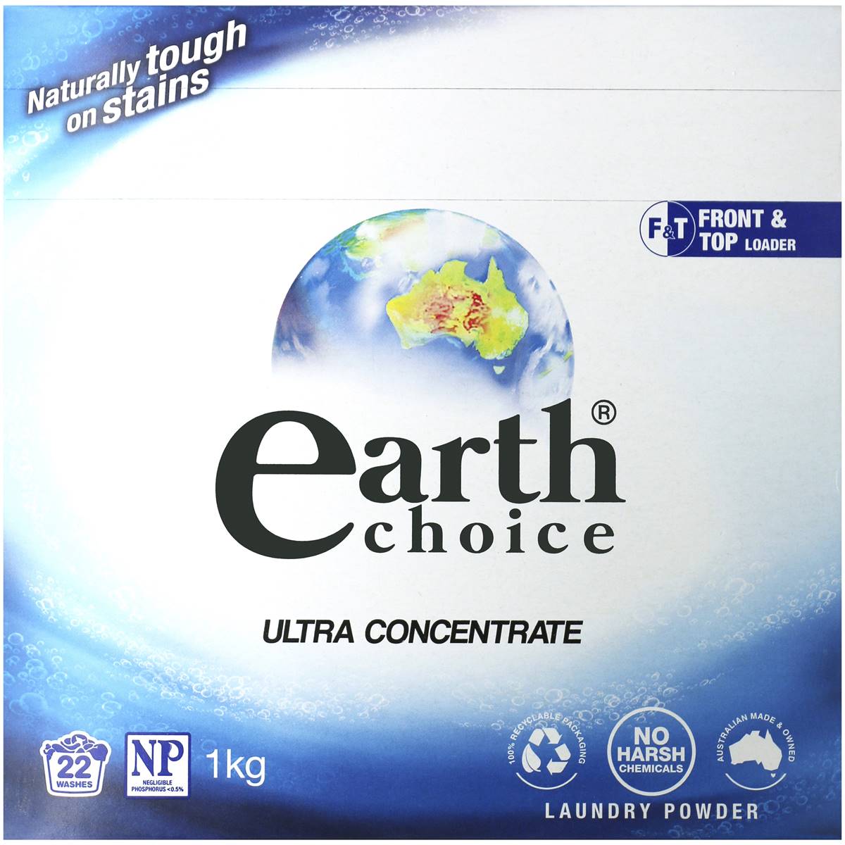 Earth Choice Top & Front Loader Powder Ultra Concentrate 1kg Woolworths