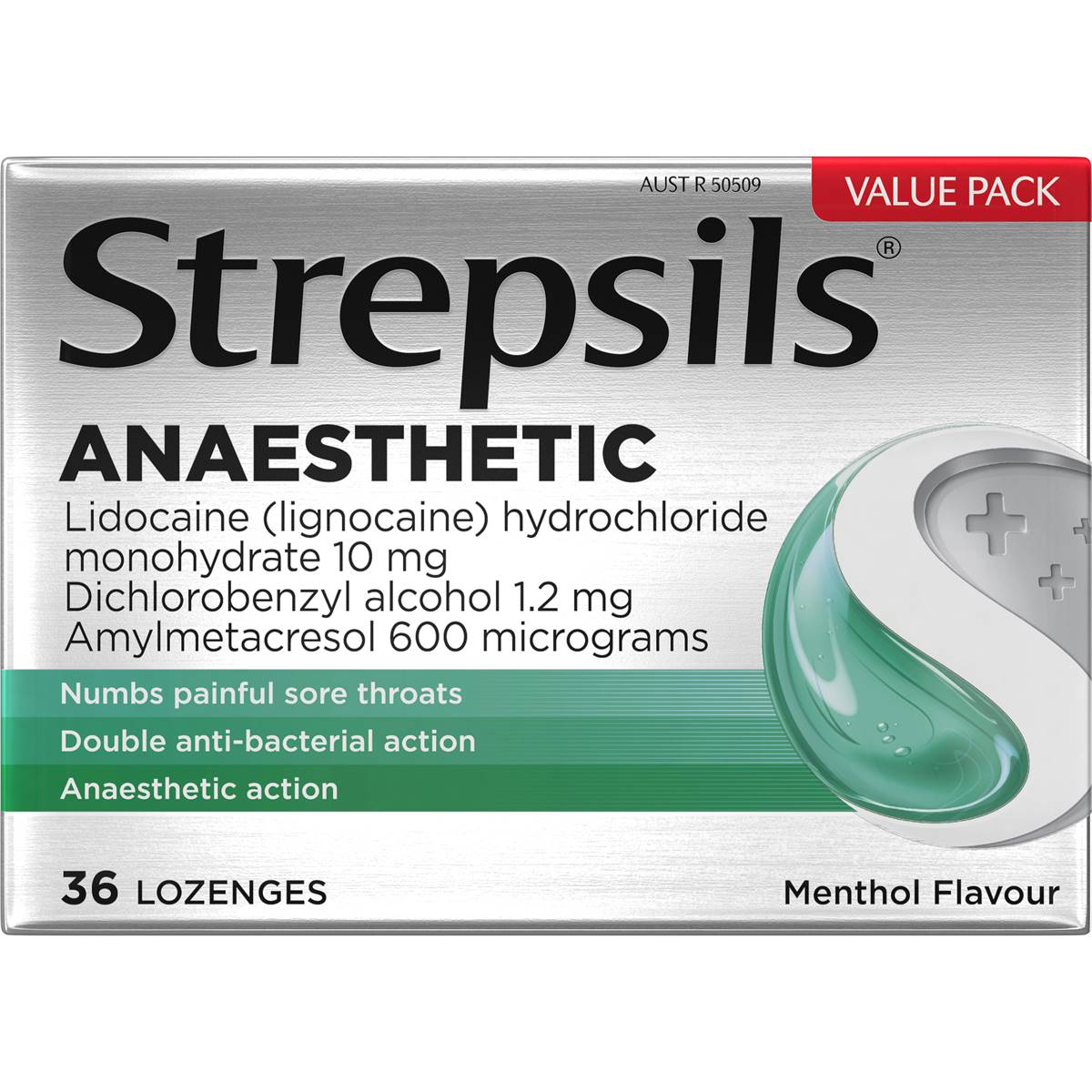 Strepsils Plus Anaesthetic Sore Throat Numbing Pain Relief Lozenges 36 ...