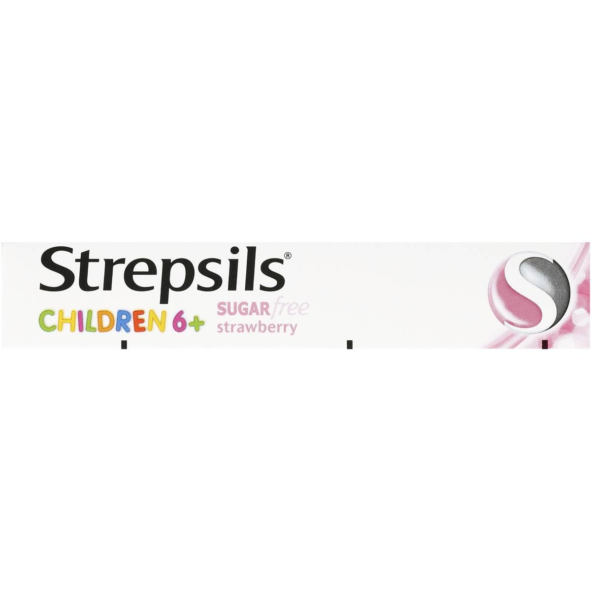 Strepsils Sore Throat Lozenges Children Strawberry Sugar Free 16 Pack ...