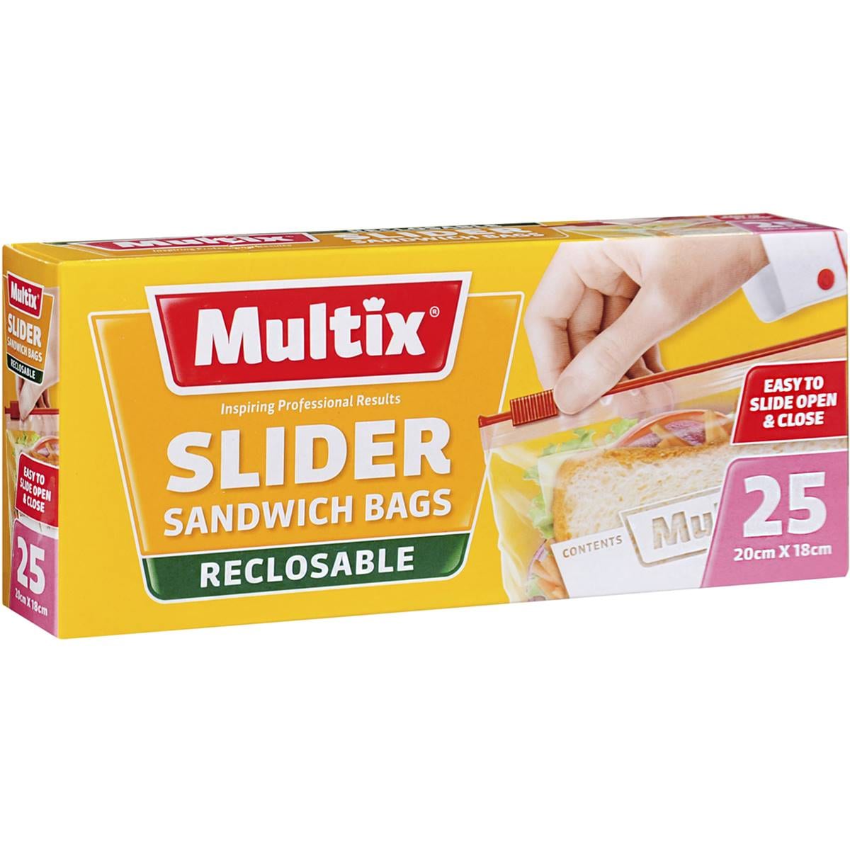 Multix Slider Resealable Sandwich Bags 25 Pack Woolworths