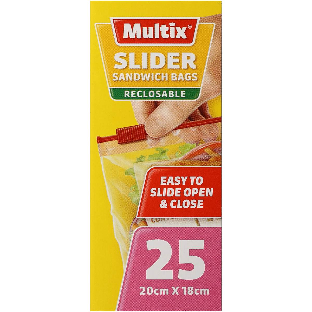 Multix Sandwich Bags Slider 25pk Woolworths